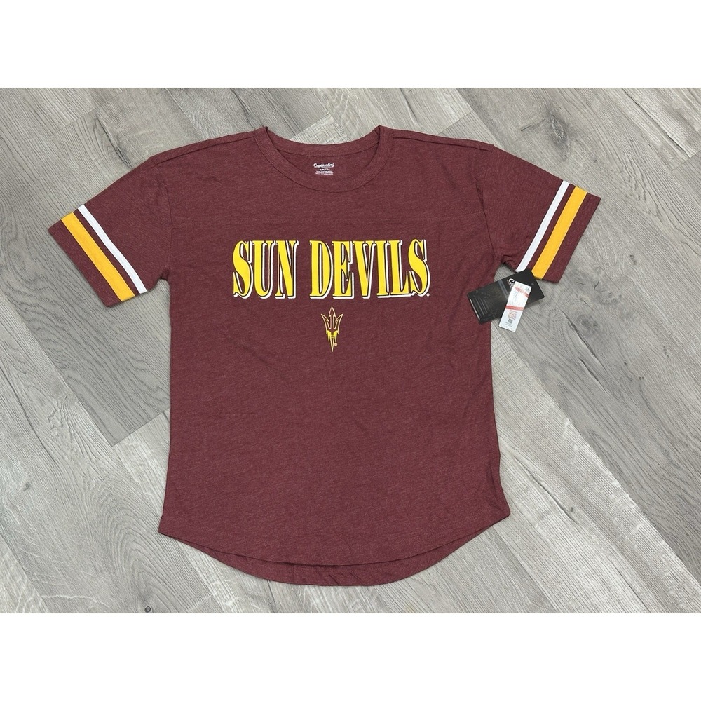 Arizona‎ State Sun Devils Short Sleeve Maroon T-Shirt, Size S, NWT